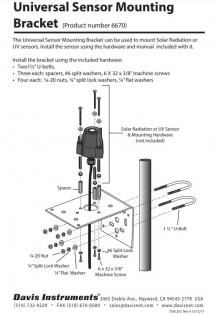 6670 UV/Solar Mounting Bracket