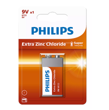 Philips 9V Batterij Extra Zinc Chloride